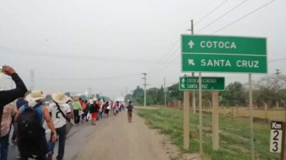 Marcha Indígena llega al Santuario de Cotoca
