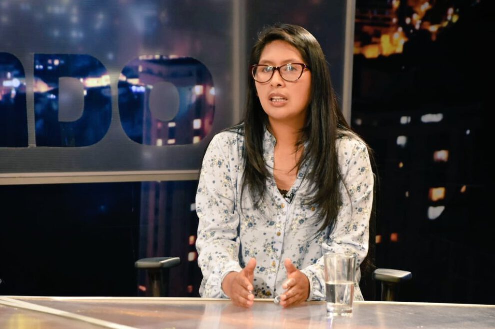 Eva Copa, presidente de la Cámara de Senadores