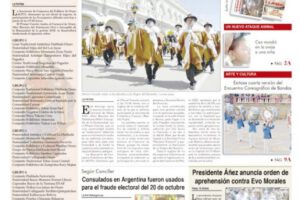 Portadas impresas del periódico La Patria