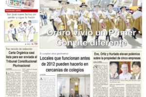 Portadas impresas del periódico La Patria