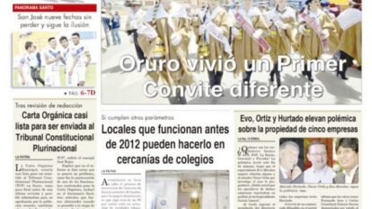 Portadas impresas del periódico La Patria