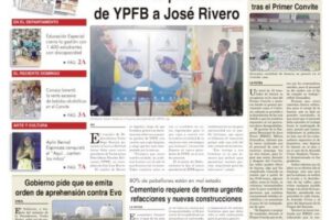 Portadas impresas del periódico La Patria