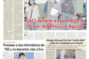 Portadas impresas del periódico La Patria