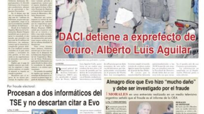 Portadas impresas del periódico La Patria