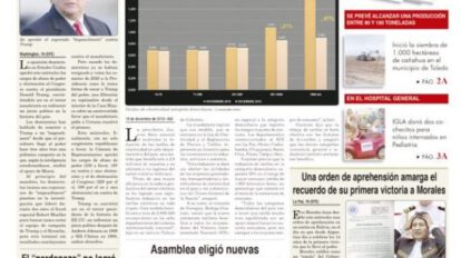 Portadas impresas del periódico La Patria