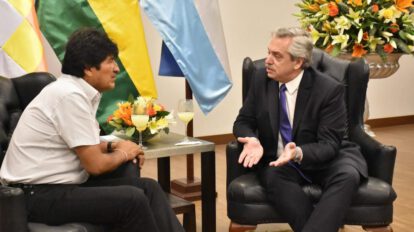 Evo Morales y Alberto Fernández en Buenos Aires