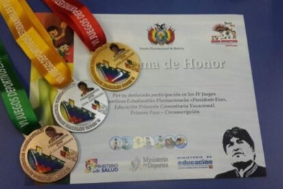Evo Morales en medallas y carreras deportivas