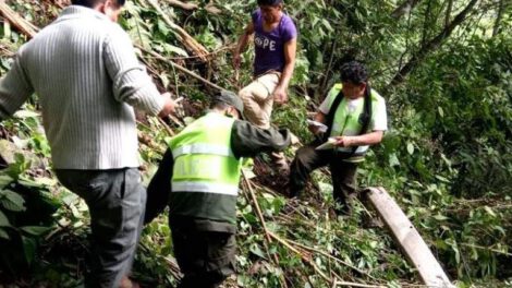 Rescate de heridos en el accidente de tránsito en La Paz
