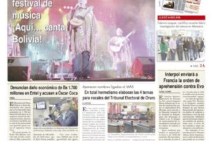 Portadas impresas del periódico La Patria