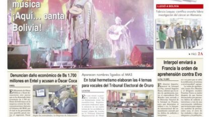 Portadas impresas del periódico La Patria