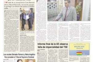 Portadas impresas del periódico La Patria