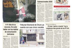Portadas impresas del periódico La Patria
