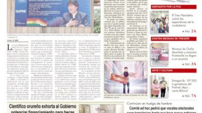Portadas impresas del periódico La Patria