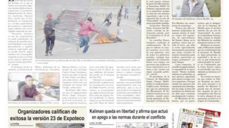 Portadas impresas del periódico La Patria