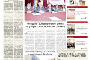 Portadas impresas del periódico La Patria