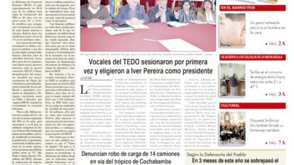 Portadas impresas del periódico La Patria