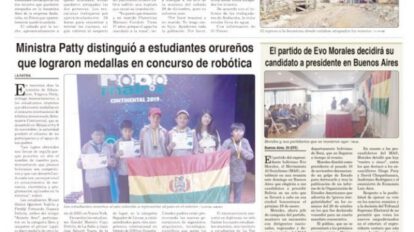 Portadas impresas del periódico La Patria