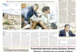 Portadas impresas del periódico La Patria