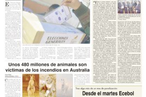 Portadas impresas del periódico La Patria