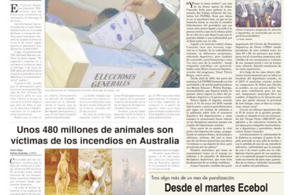 Portadas impresas del periódico La Patria