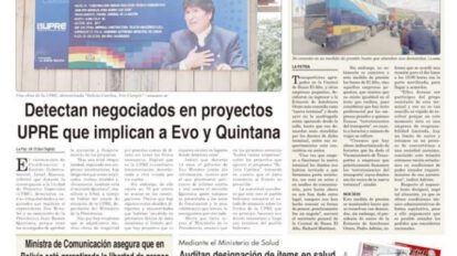 Portadas impresas del periódico La Patria