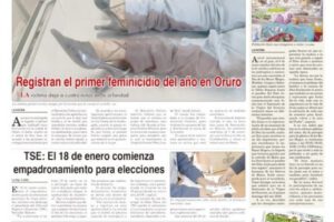 Portadas impresas del periódico La Patria