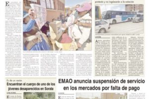 Portadas impresas del periódico La Patria