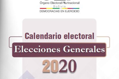 Calendario Electoral rumbo a las Elecciones Generales 2020
