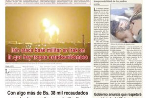 Portadas impresas del periódico La Patria