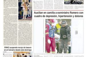 Portadas impresas del periódico La Patria