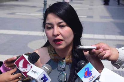 Shirley Franco como candidata a la vicepresidencia por Bolivia Dice No