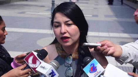 Shirley Franco como candidata a la vicepresidencia por Bolivia Dice No