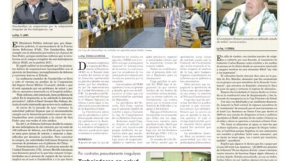 Portadas impresas del periódico La Patria