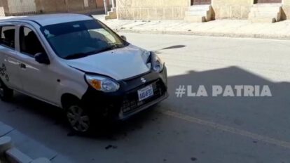 Colisión de coches en Oruro