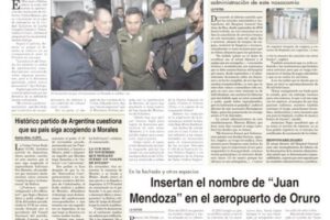 Portadas impresas del periódico La Patria