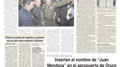 Portadas impresas del periódico La Patria