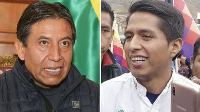 Candidatos del MAS David Choquehuanca y Andrónico Rodríguez