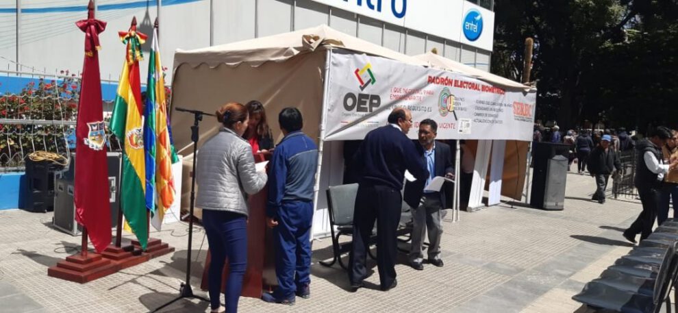 Empadronamiento biométrico en Oruro rumbo a las elecciones generales