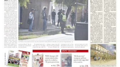 Portadas impresas del periódico La Patria