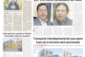 Portadas impresas del periódico La Patria