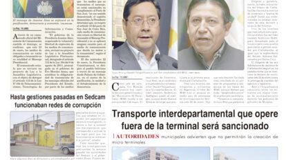 Portadas impresas del periódico La Patria