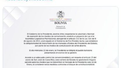 Retransmitir mensaje presidencial ya no será obligatorio
