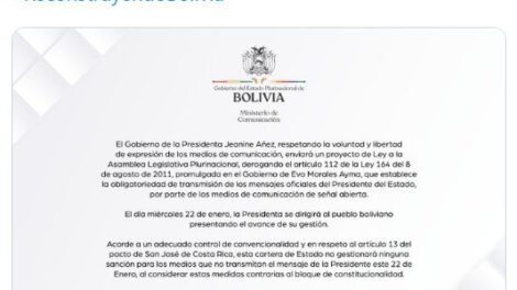 Retransmitir mensaje presidencial ya no será obligatorio