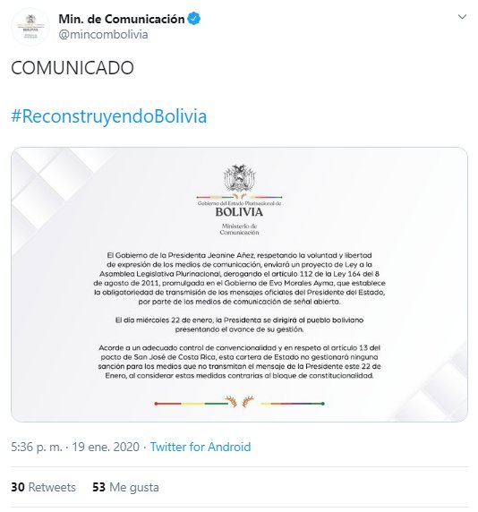 Retransmitir mensaje presidencial ya no será obligatorio