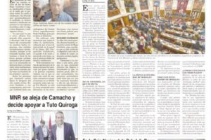 Portadas impresas del periódico La Patria