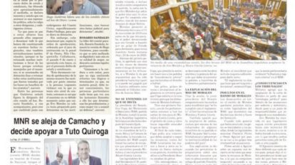 Portadas impresas del periódico La Patria