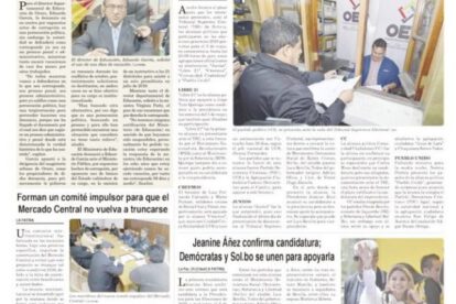 Portadas impresas del periódico La Patria