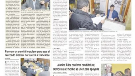 Portadas impresas del periódico La Patria