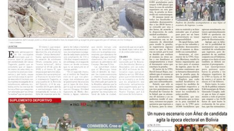 Portadas impresas del periódico La Patria