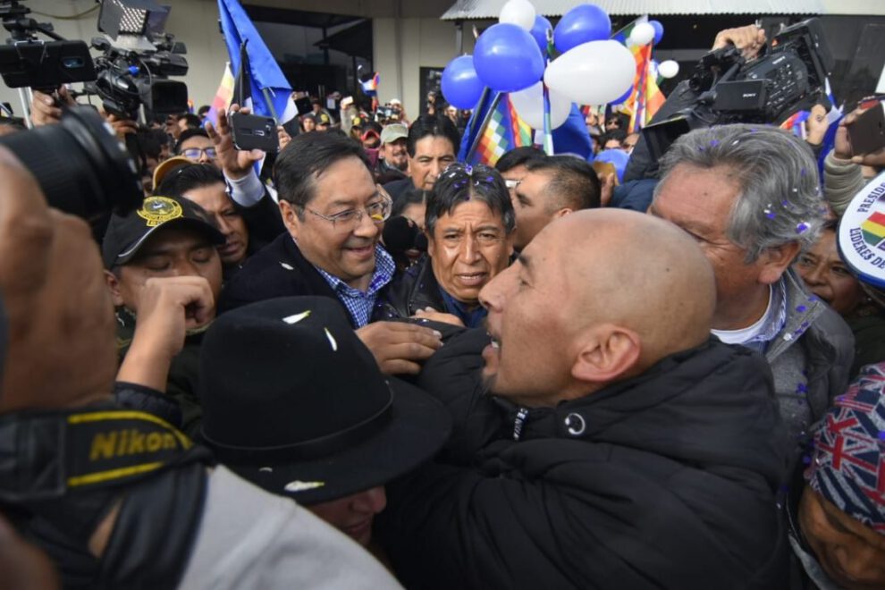 Luis Arce campaña electoral en Bolivia
